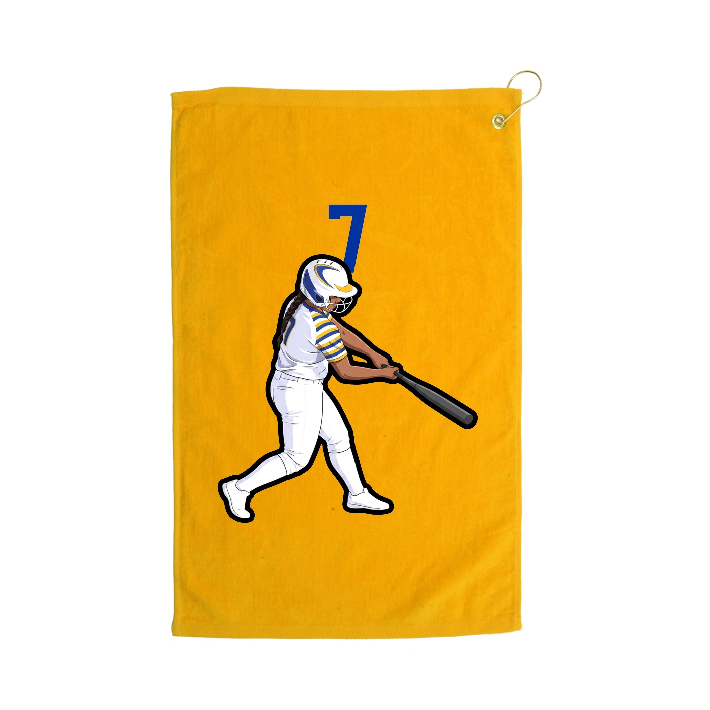 Golf Towel — Number Top in Gold