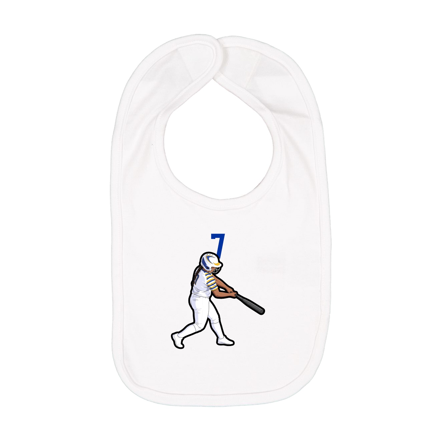 Infant Bib — Number Top in White