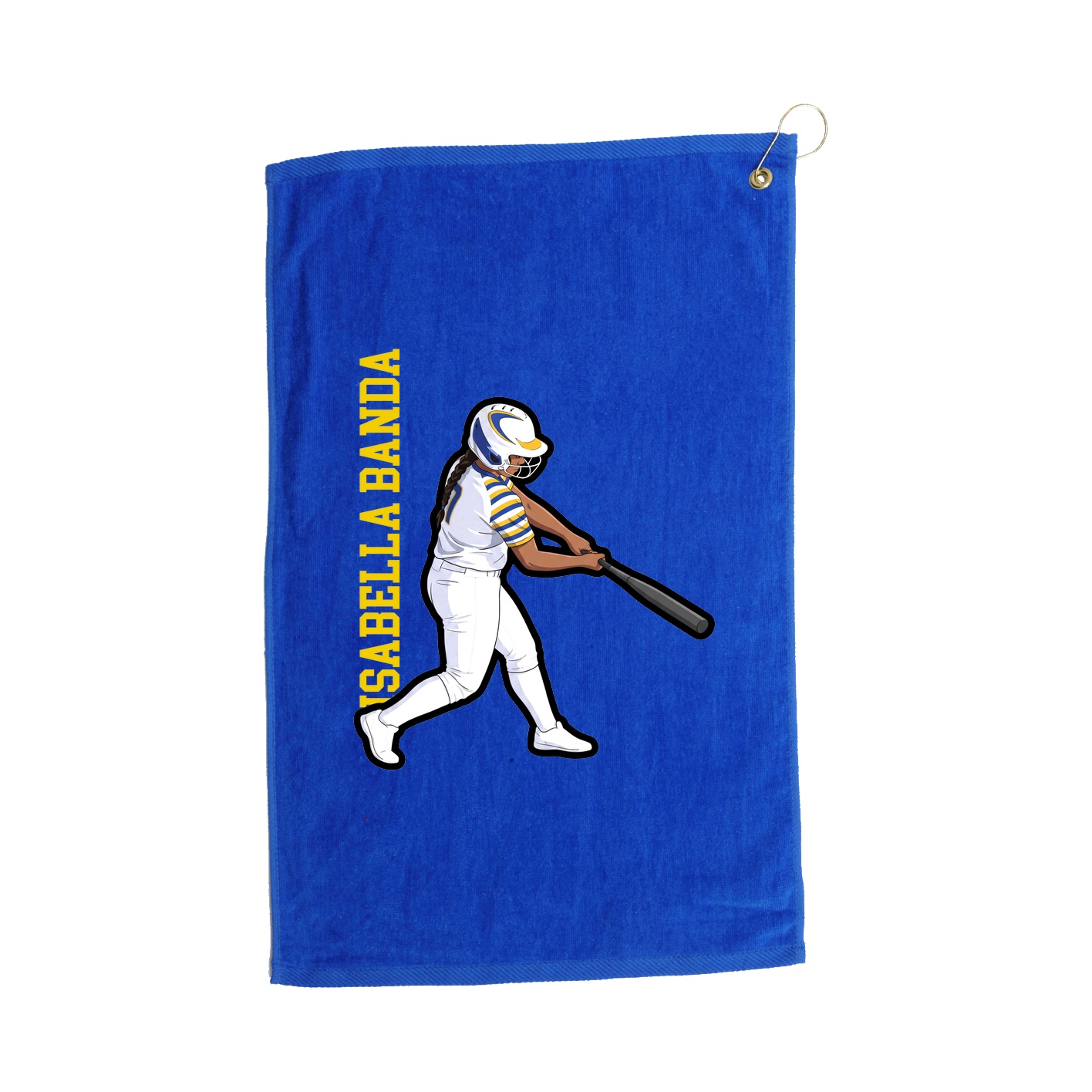 Golf Towel — Name Vertical in Royal