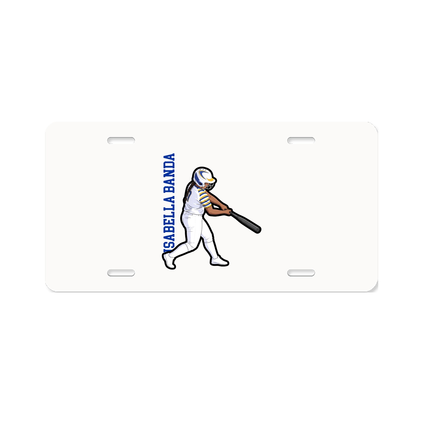 License Plate — Name Vertical in Classic