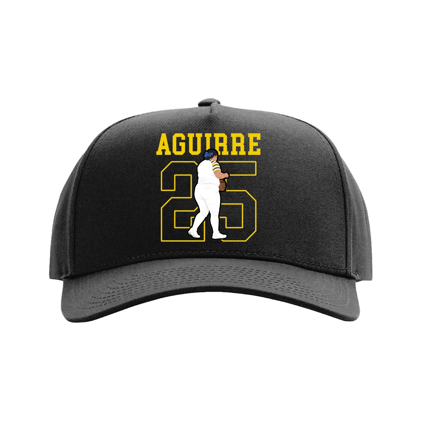 Full Fabric Five-Panel Champ Cap — Shirsey in Black