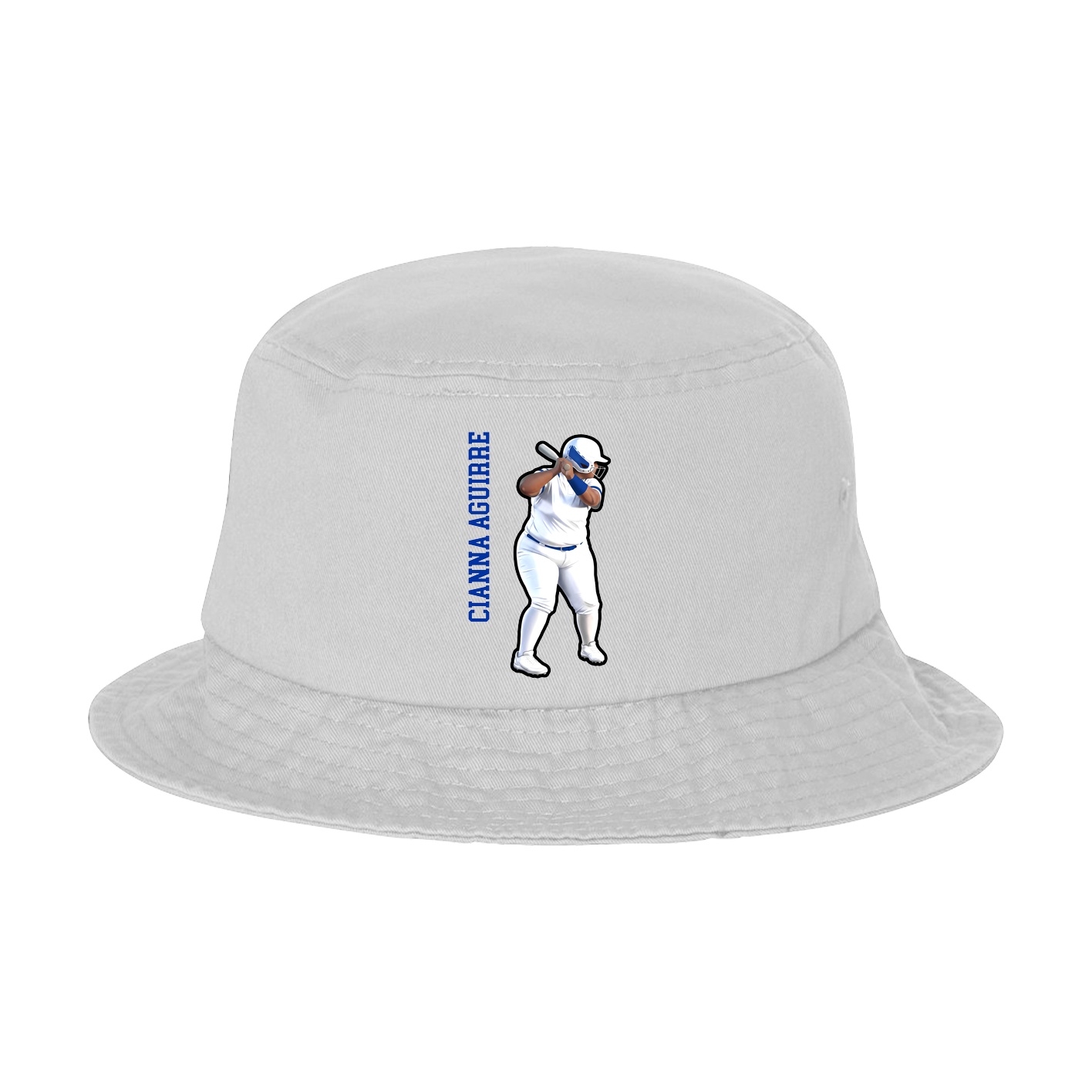 Bucket Cap — Name Vertical in White
