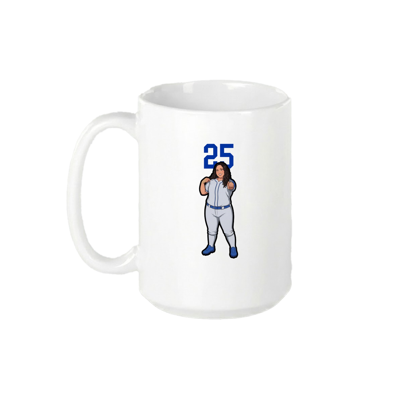 15oz Coffee Mug — Number Top in White