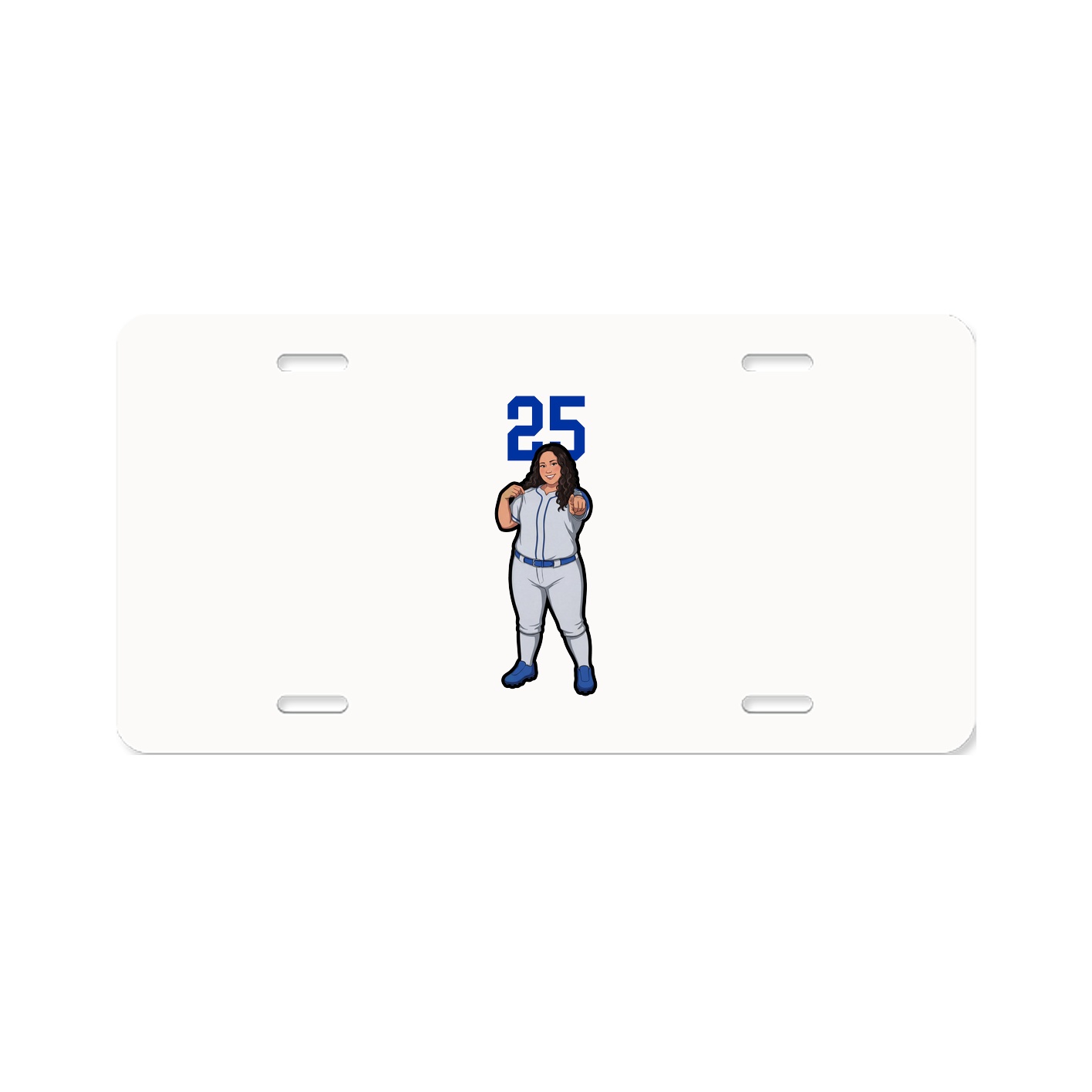 License Plate — Number Top in Classic