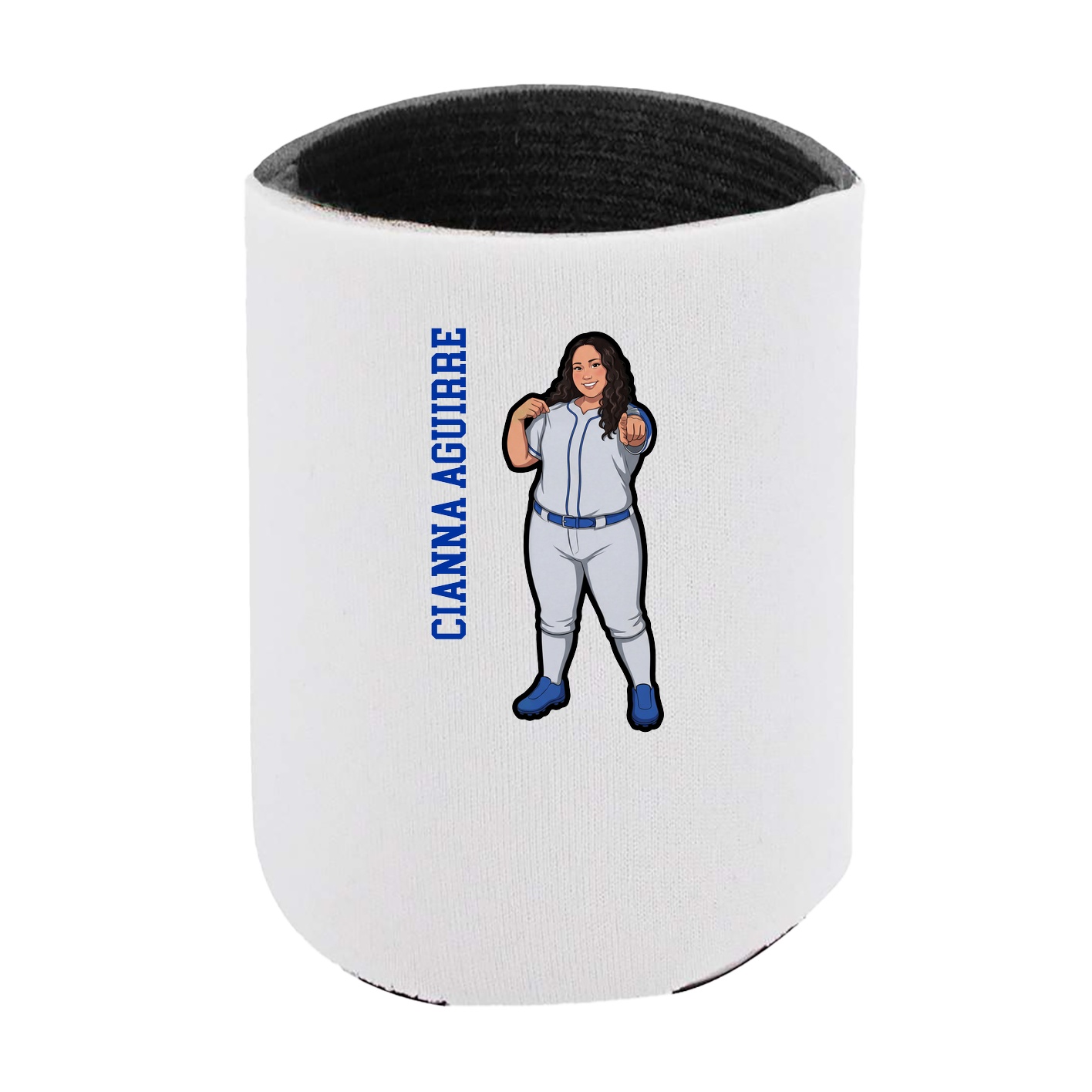 Can Holder — Name Vertical in White