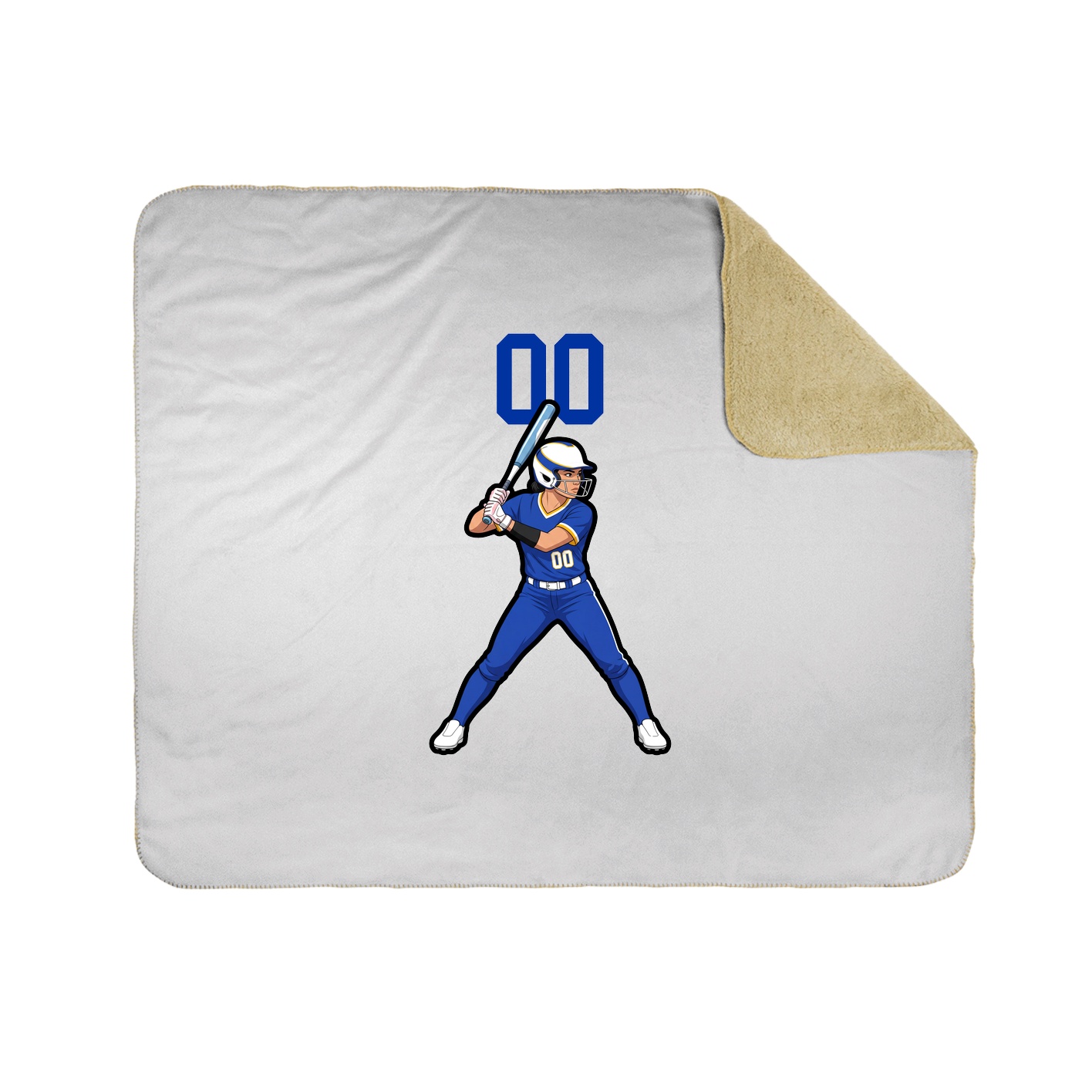 Throw Blanket — Number Top in White