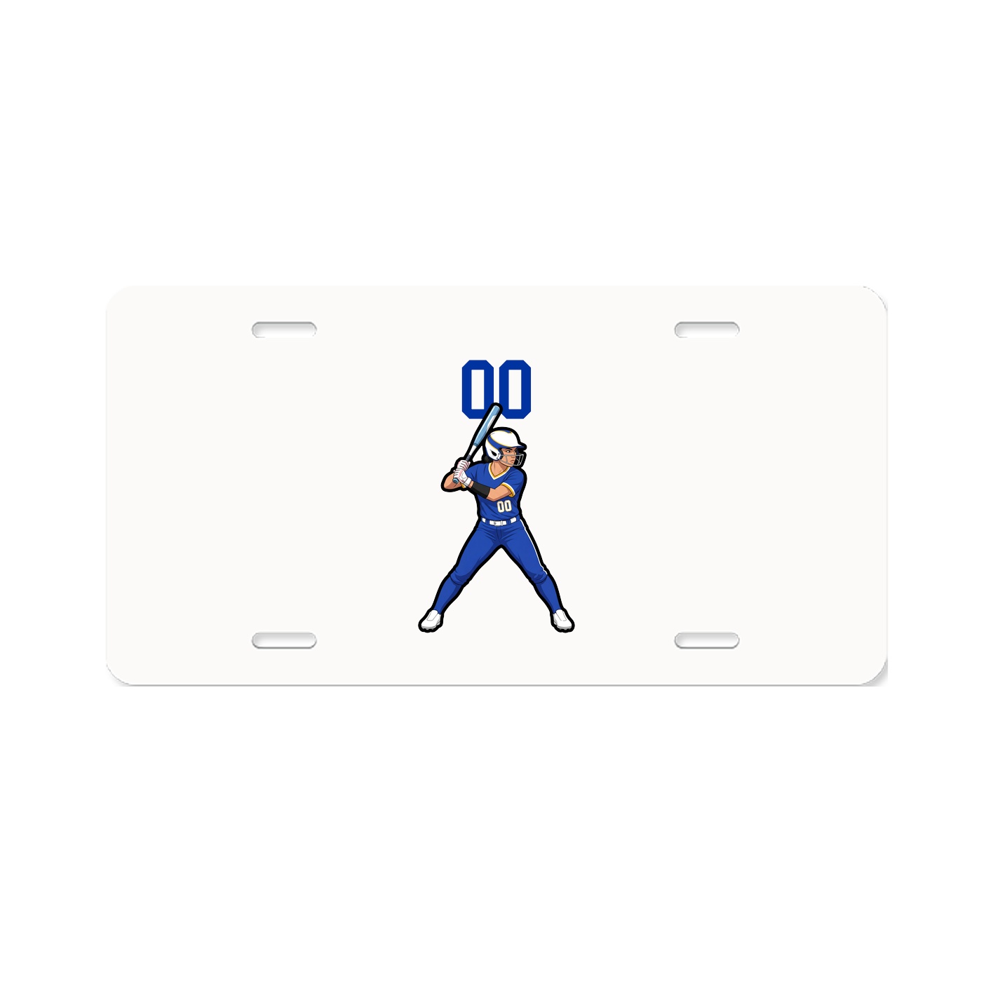License Plate — Number Top in Classic