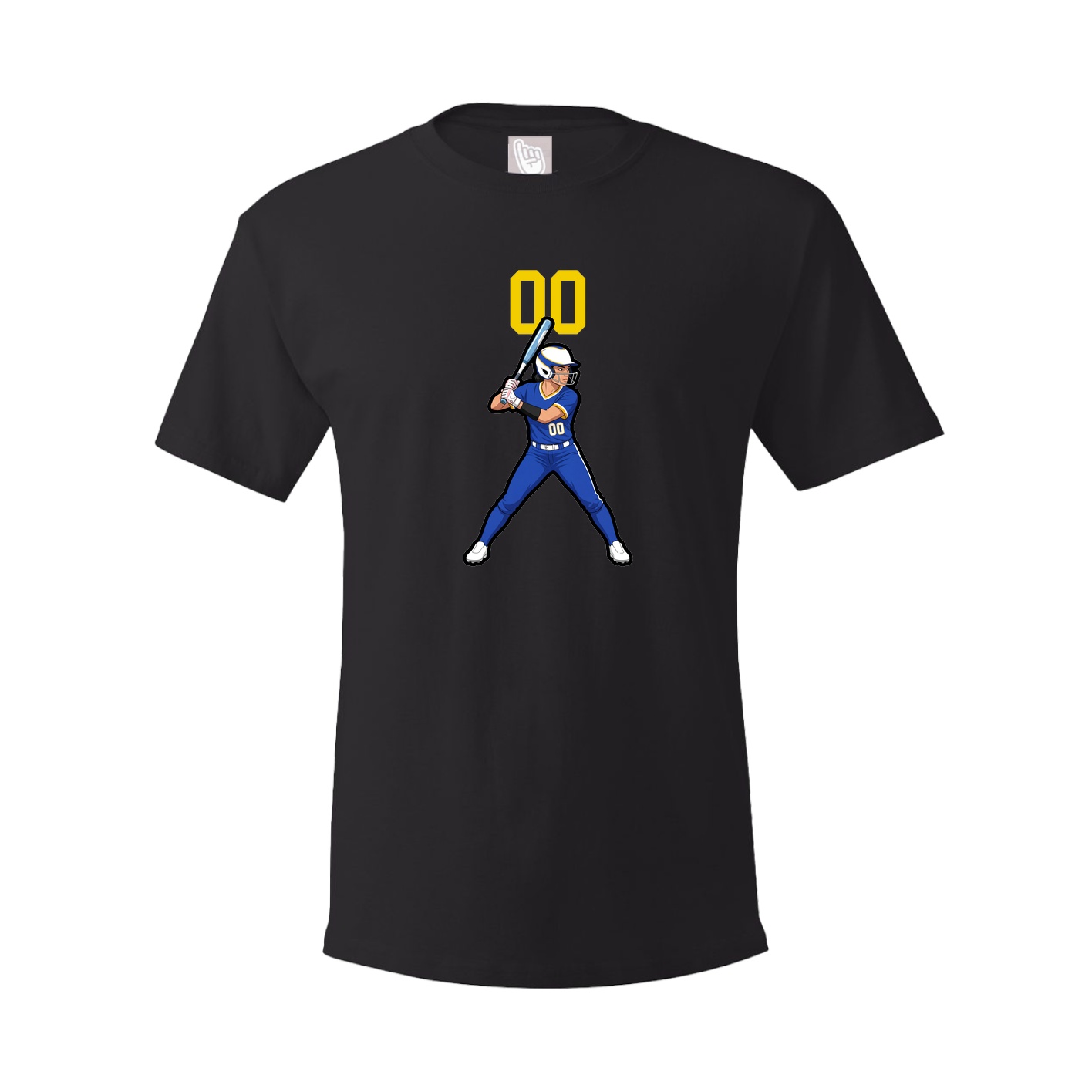 Youth Tee — Number Top in Black