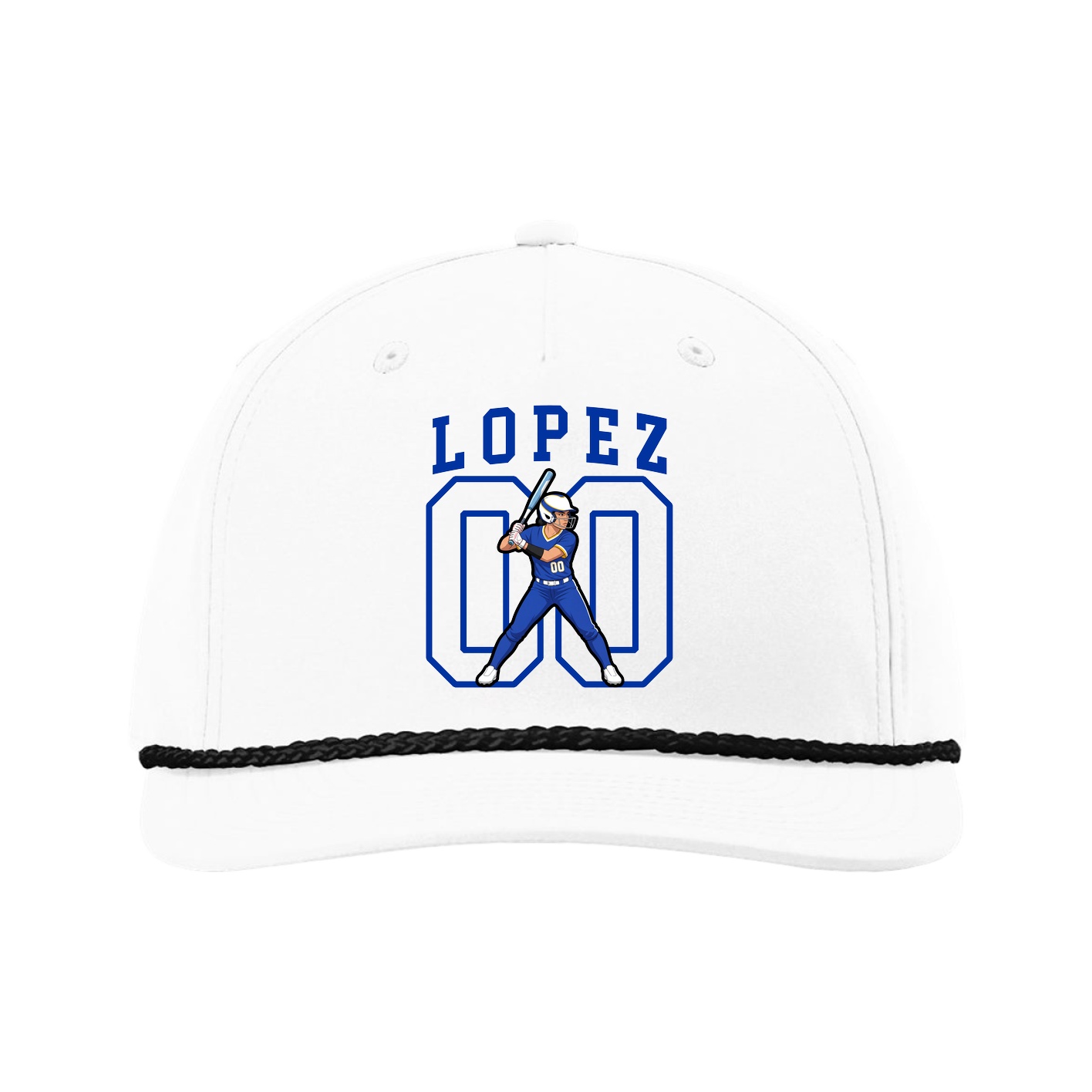 Five-Panel Classic Rope Cap — Shirsey in White