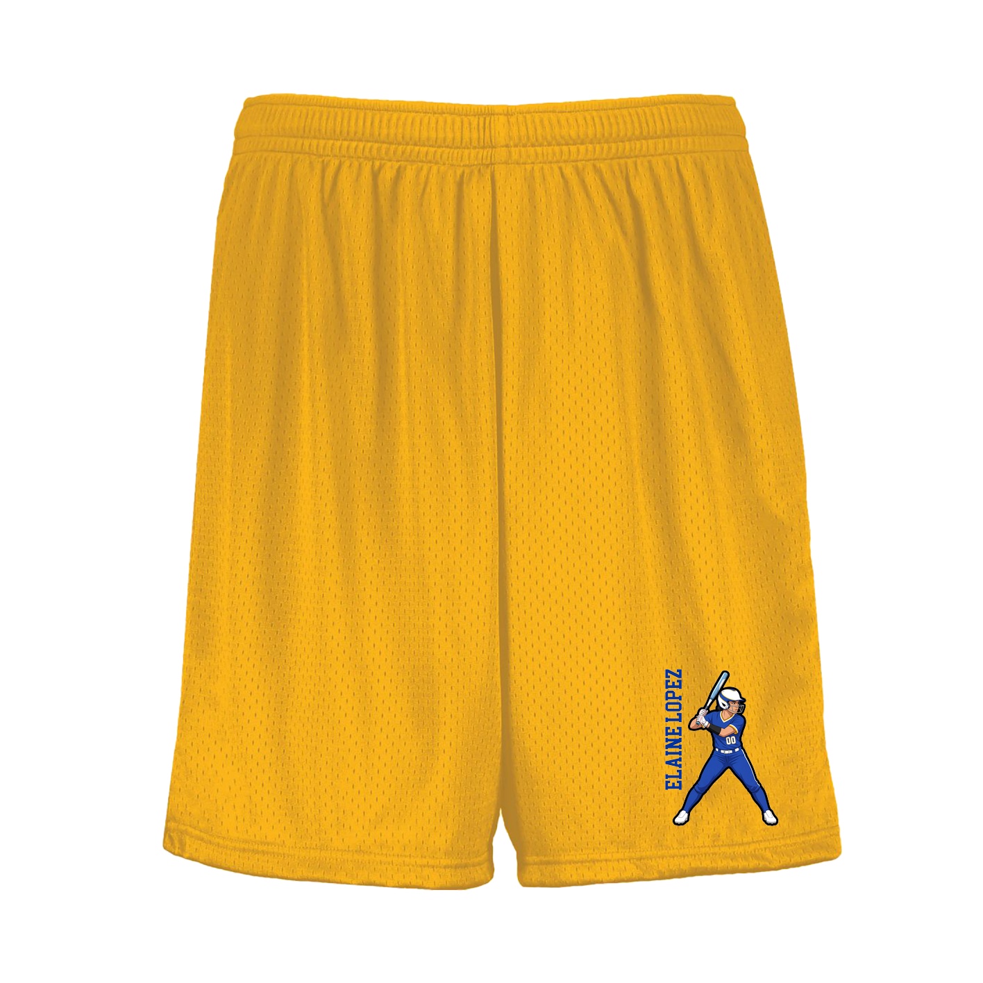Shorts — Name Vertical in Gold