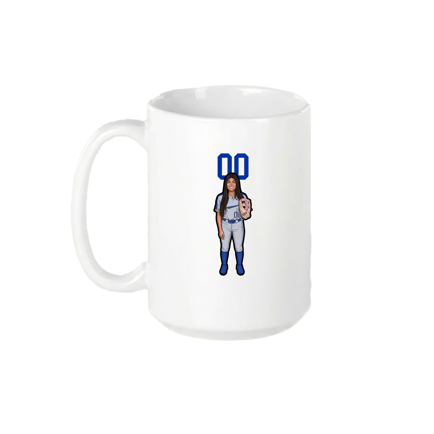 15oz Coffee Mug — Number Top in White