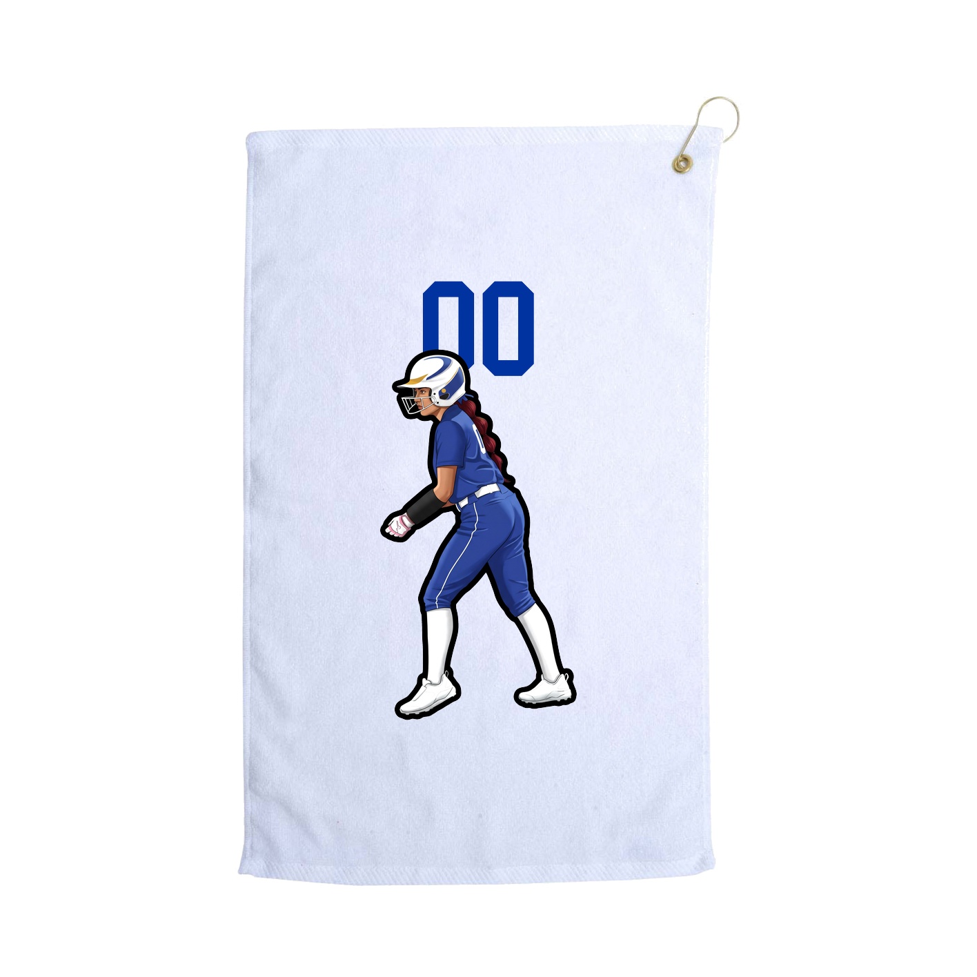Golf Towel — Number Top in White