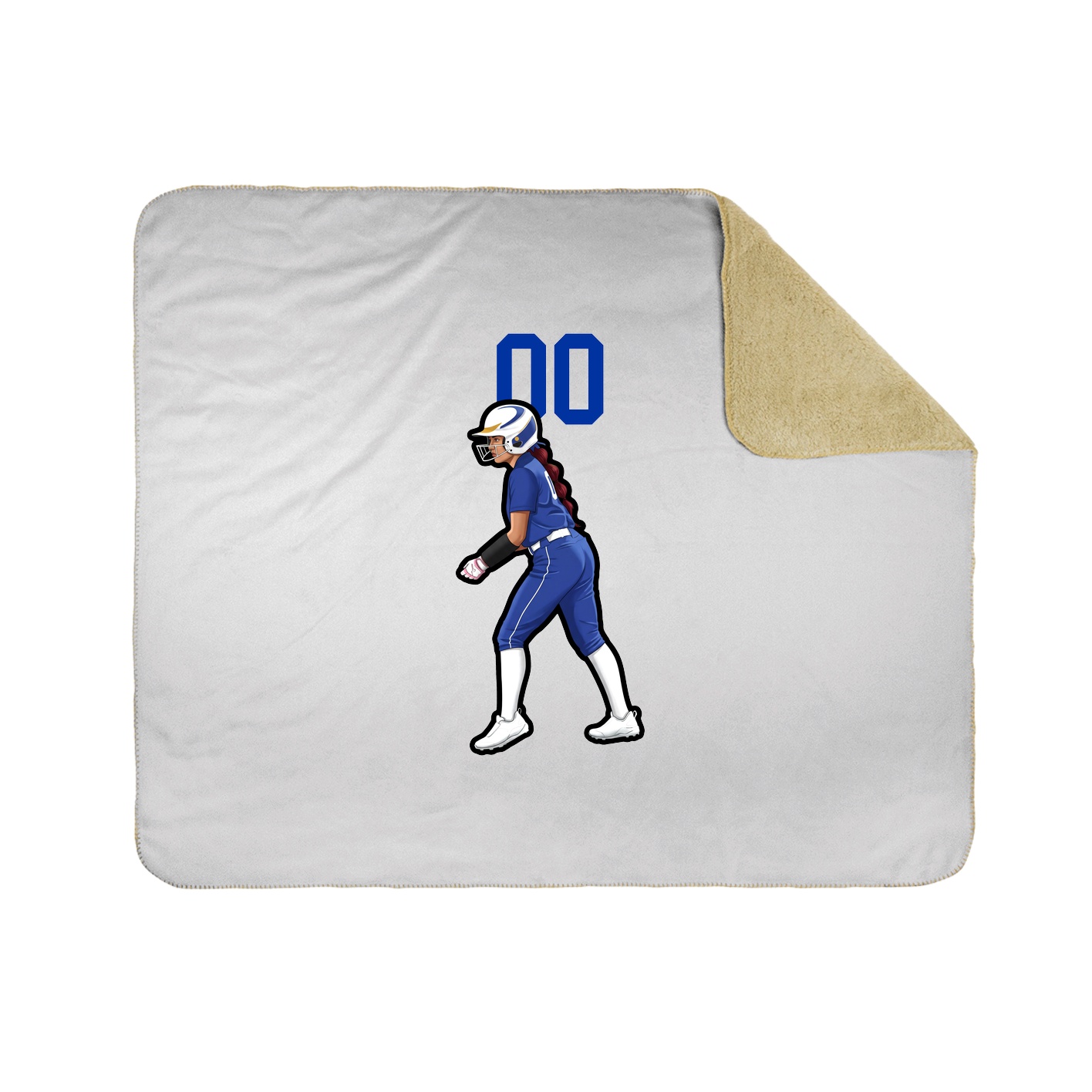 Throw Blanket — Number Top in White