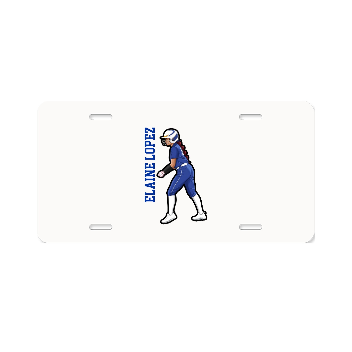 License Plate — Name Vertical in Classic