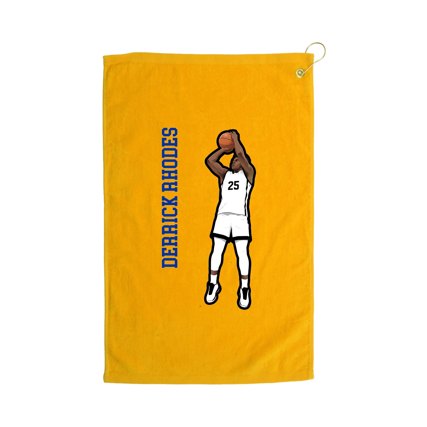 Golf Towel — Name Vertical in Gold