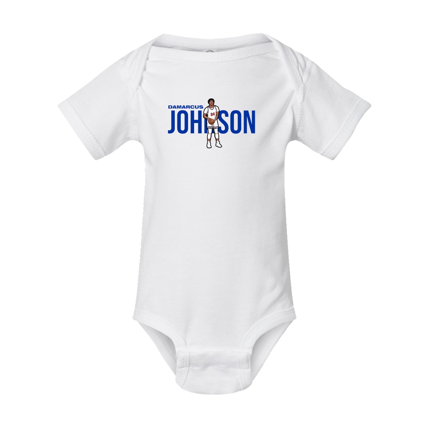 Baby Onesie — Player Name in White