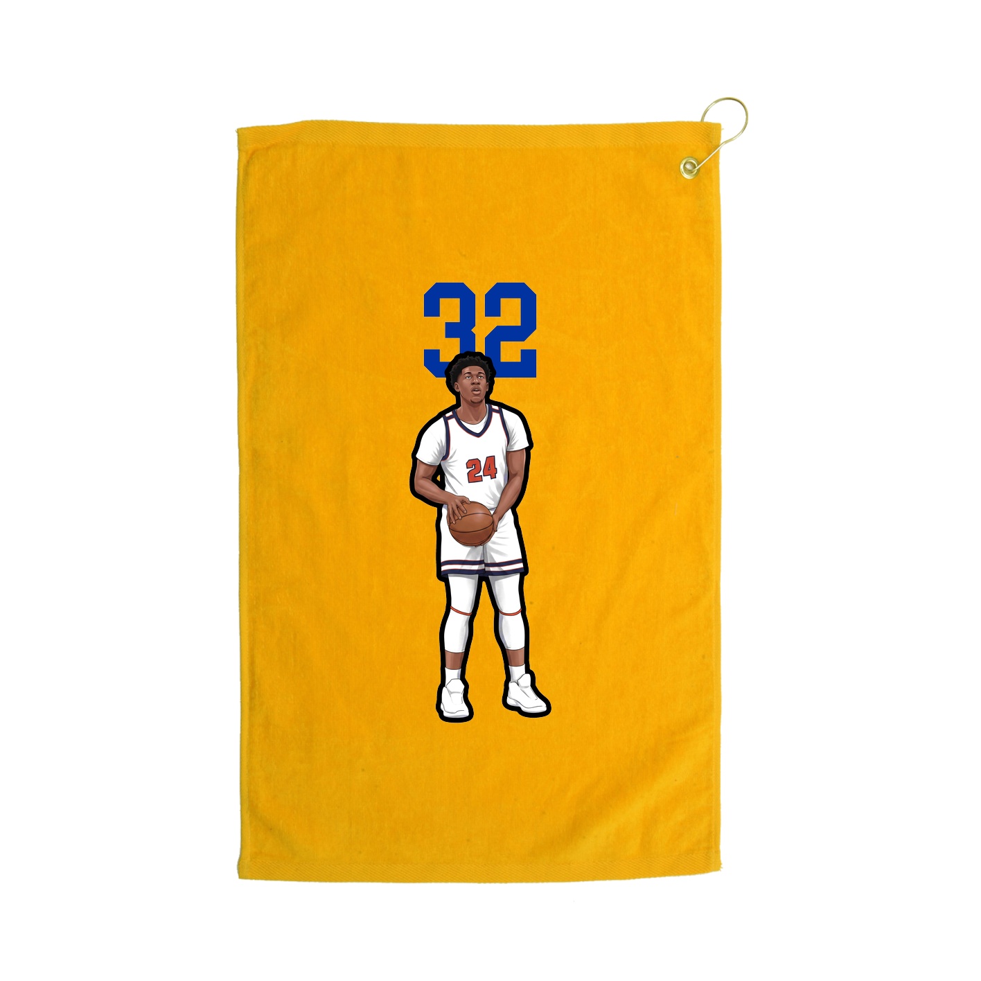 Golf Towel — Number Top in Gold