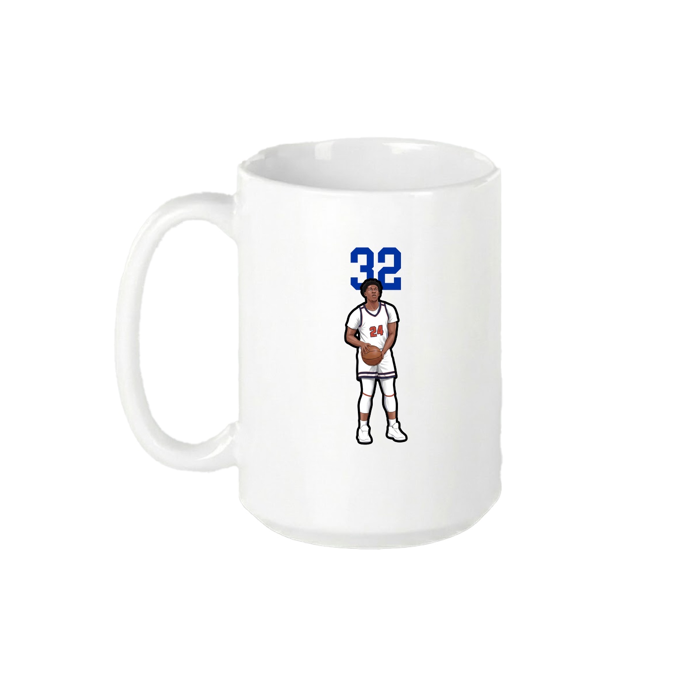 15oz Coffee Mug — Number Top in White