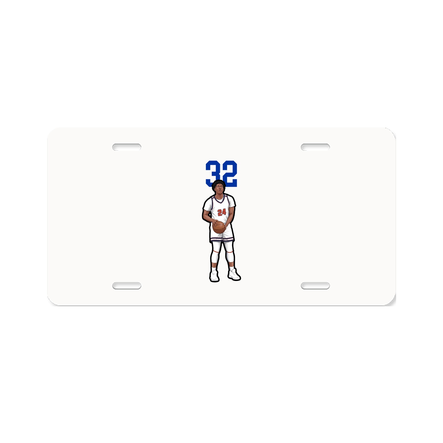 License Plate — Number Top in Classic