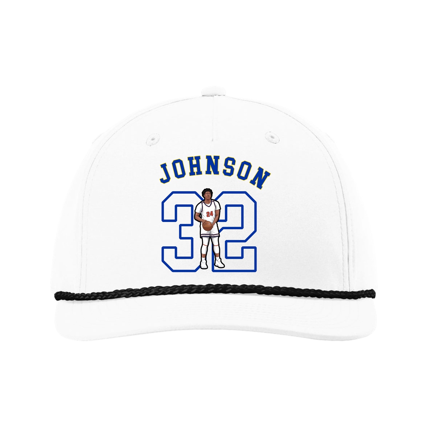 Five-Panel Classic Rope Cap — Shirsey Arch in White