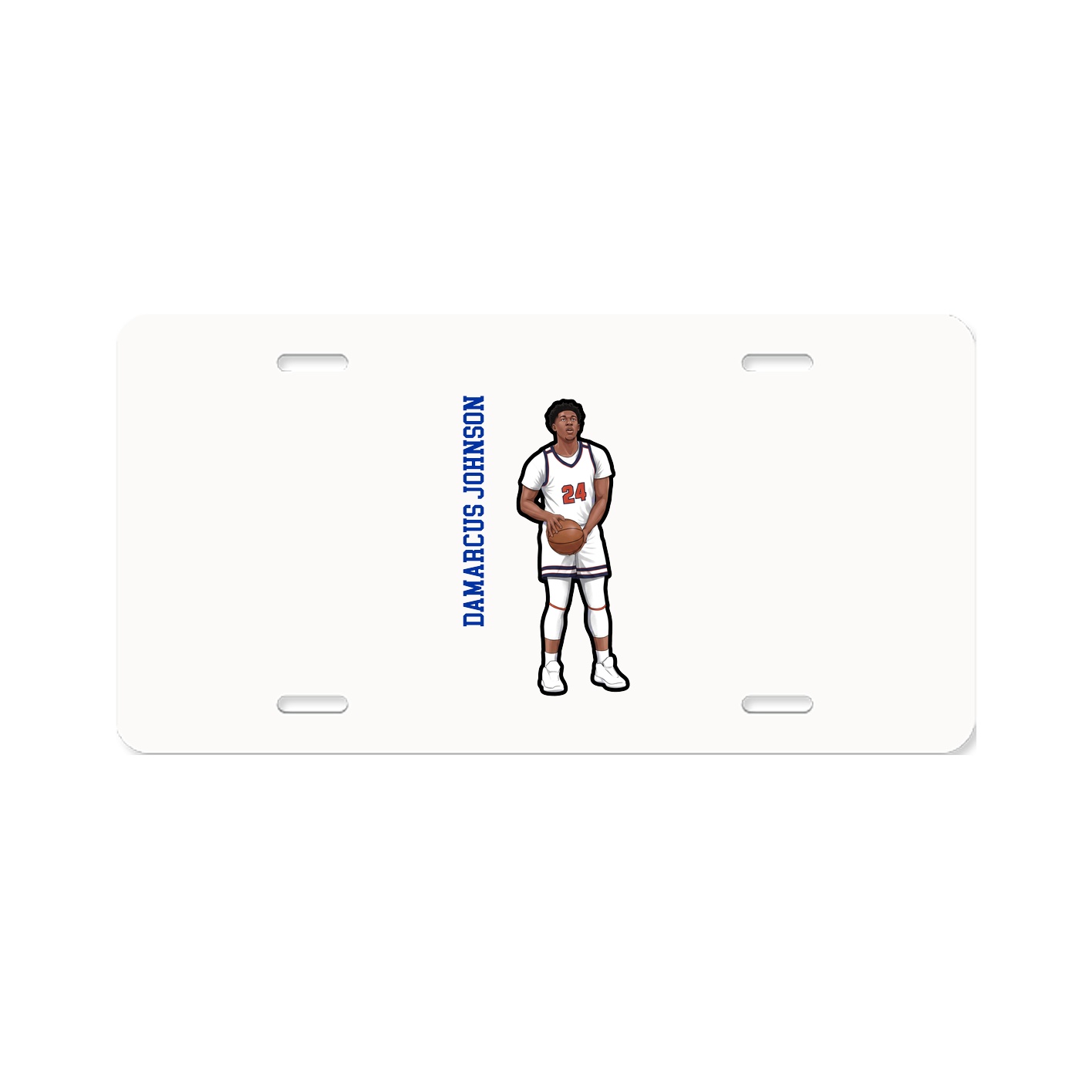 License Plate — Name Vertical in Classic