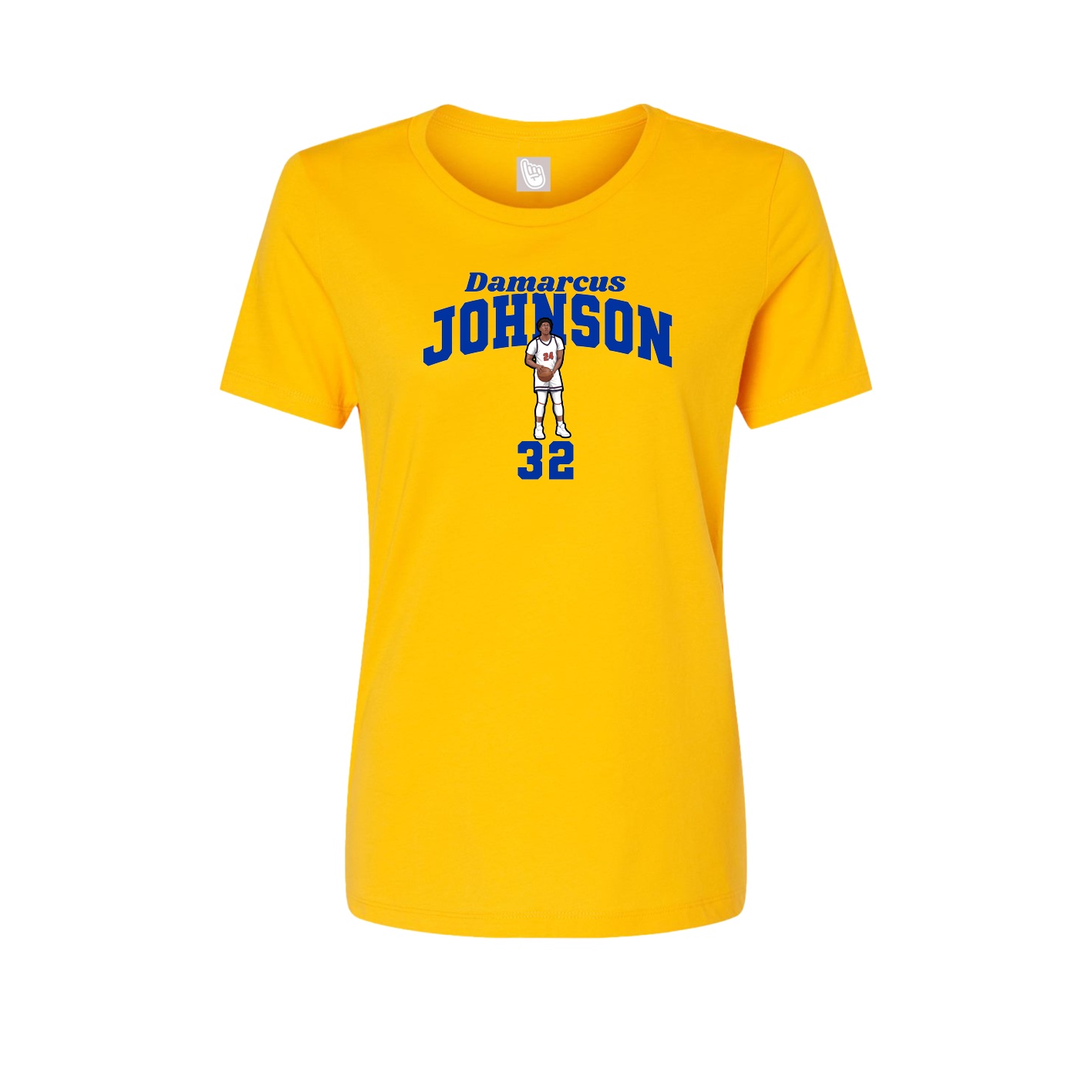 Fitted Women's Tee — Signature Arch in Gold