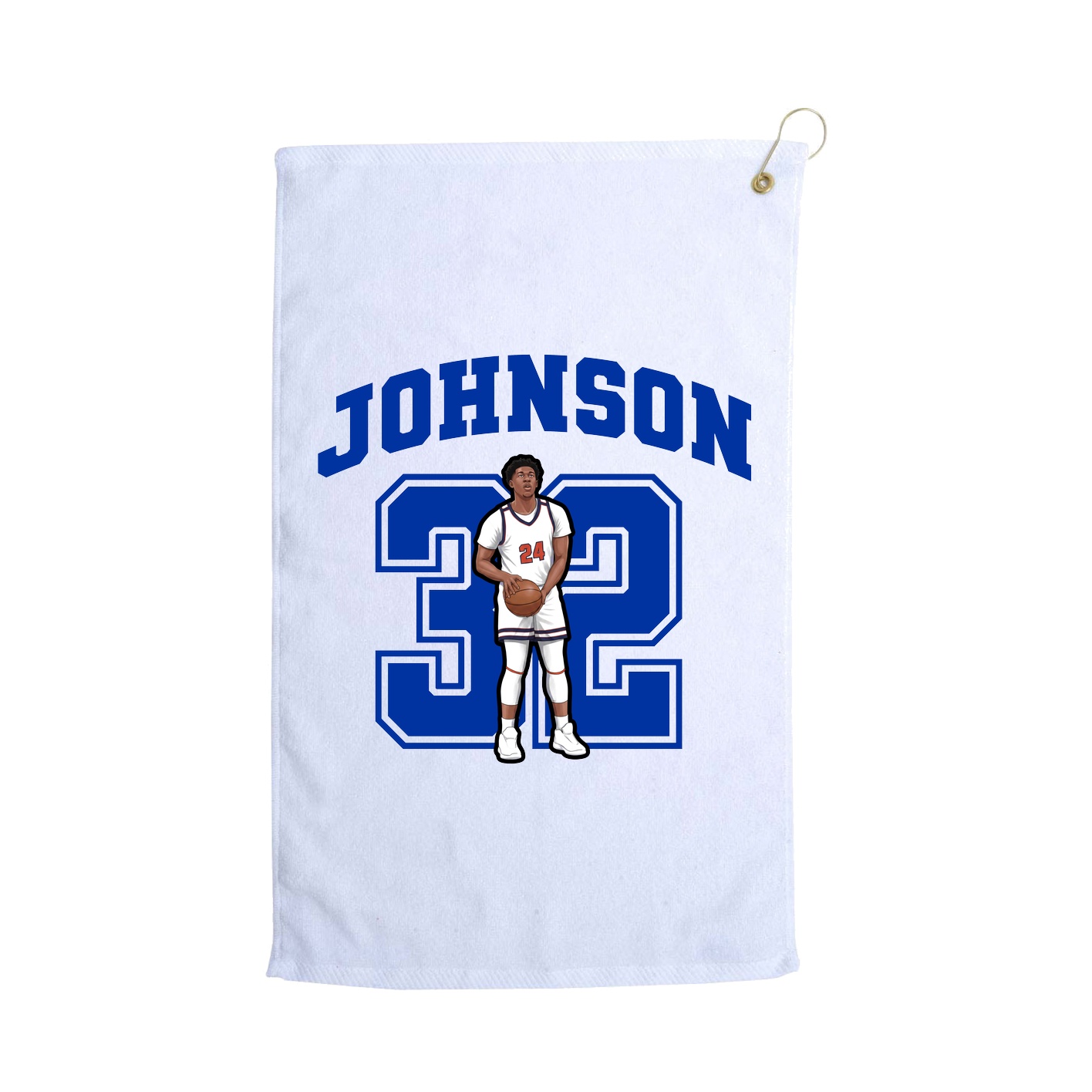 Golf Towel — Number in White