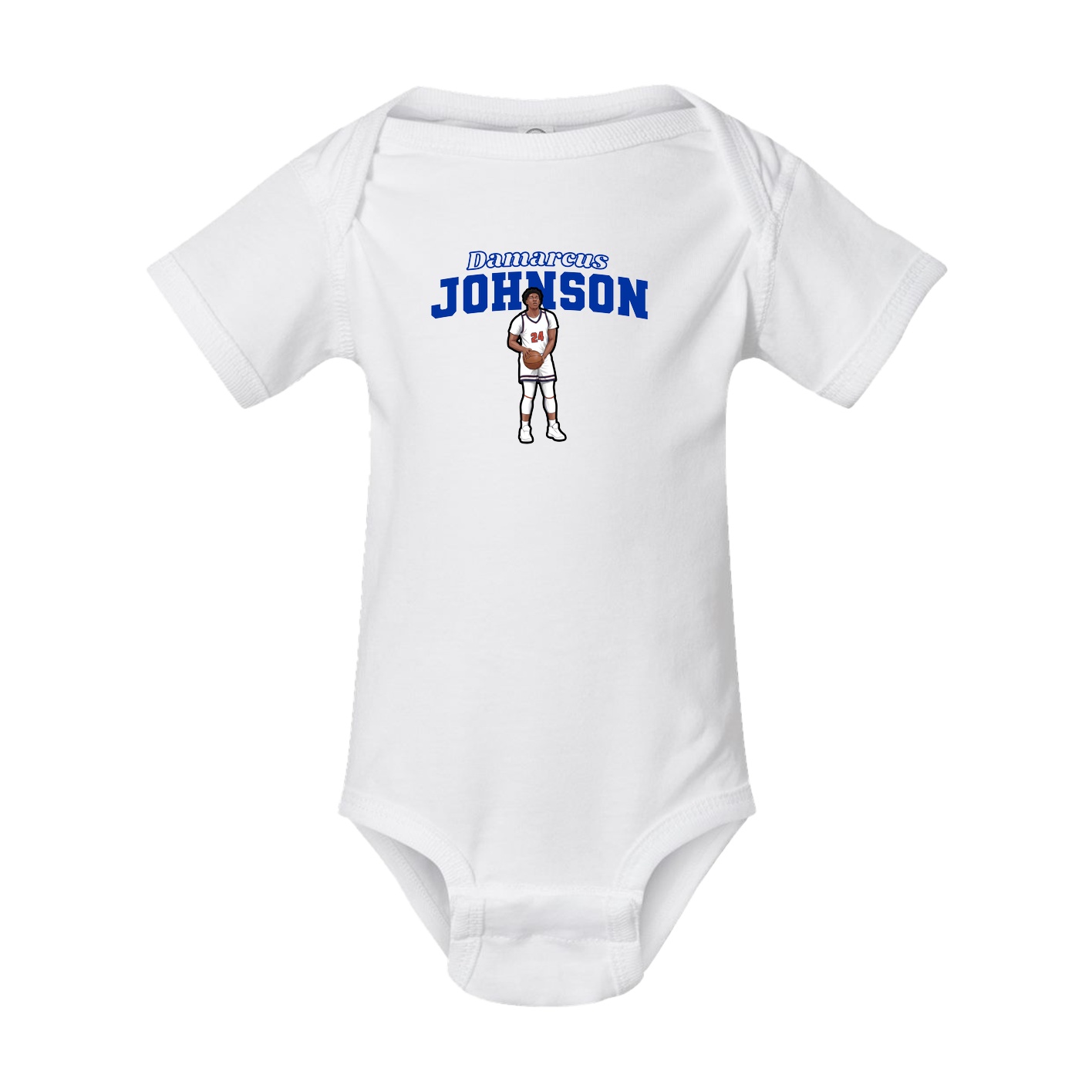 Baby Onesie — Name Arch in White