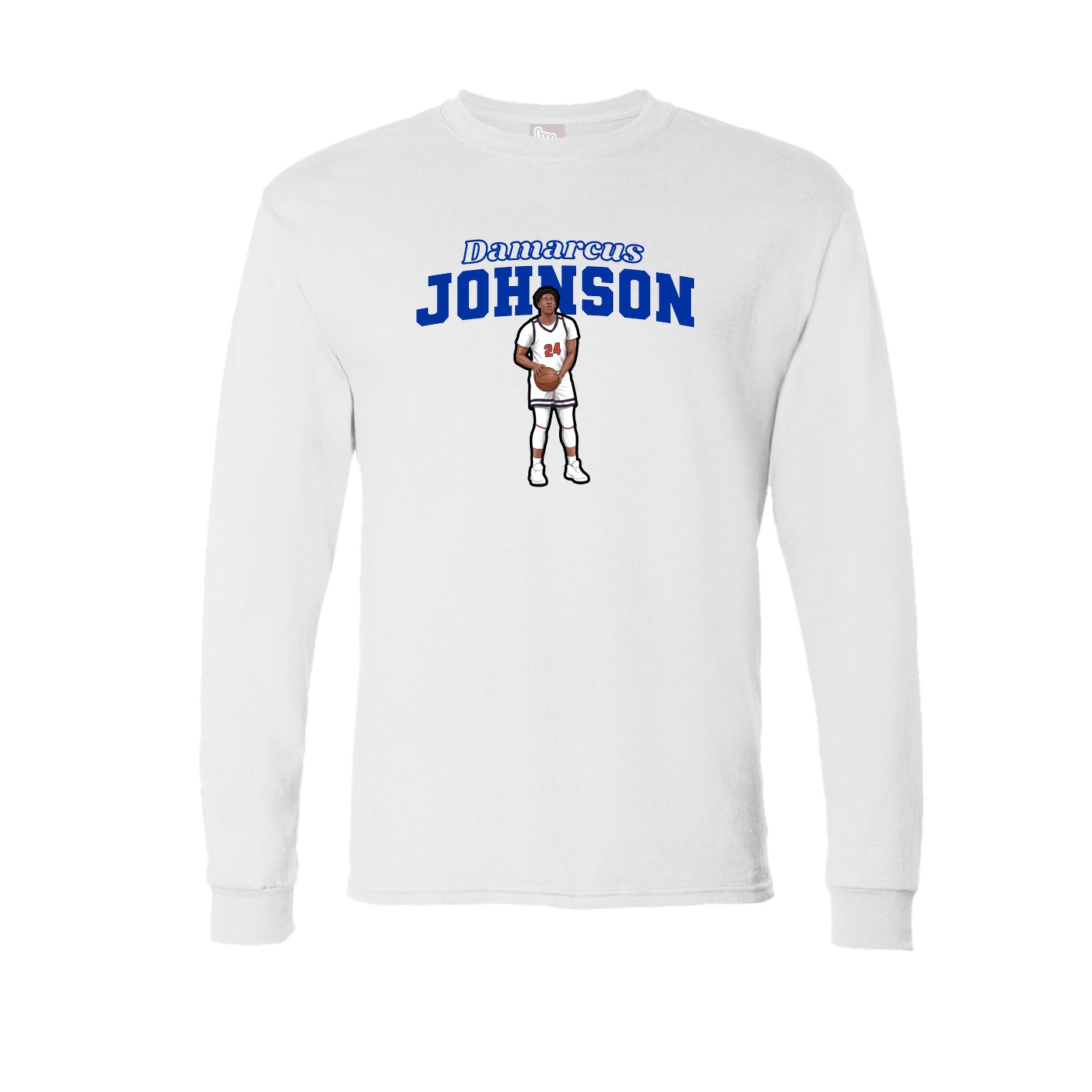 Long Sleeve Tee — Name Arch in White