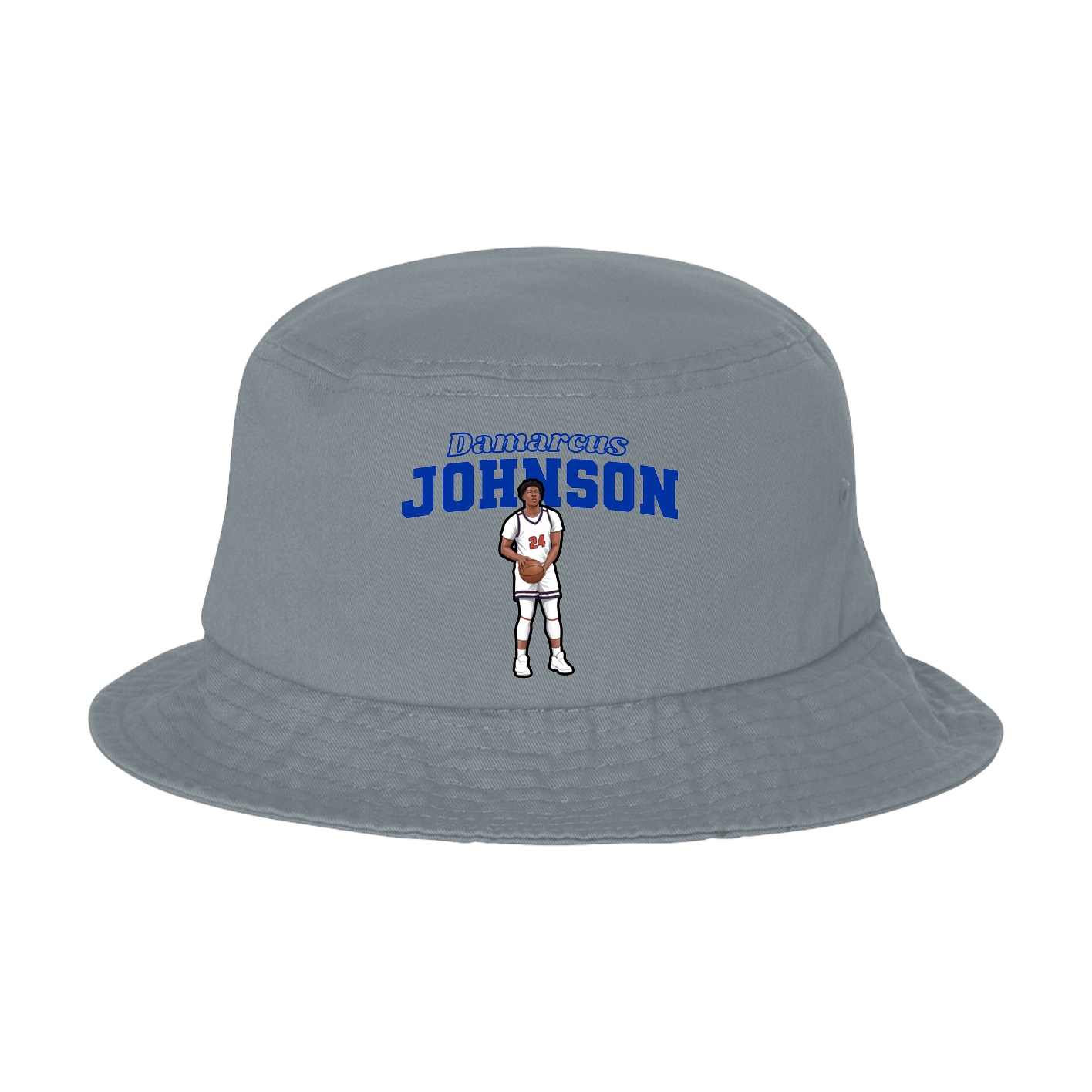 Bucket Cap — Name Arch in Grey