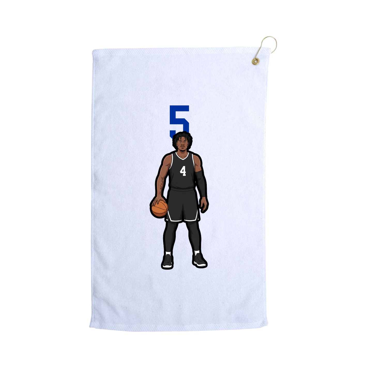 Golf Towel — Number Top in White