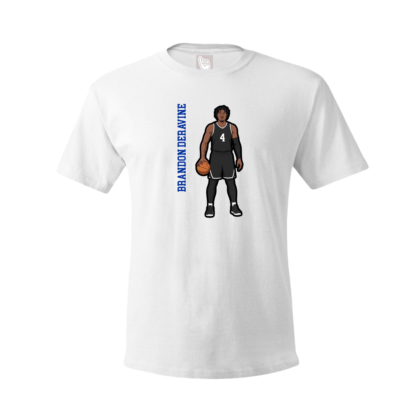 Youth Tee — Name Vertical in White