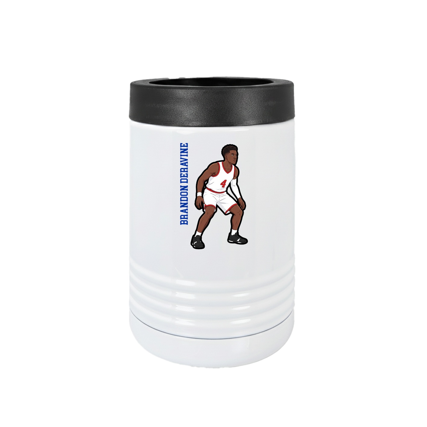 Beverage Holder — Name Vertical in White
