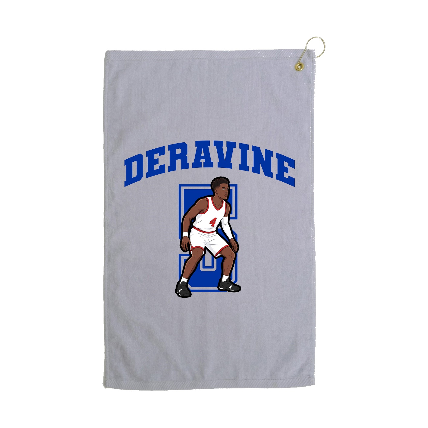 Golf Towel — Number in Grey