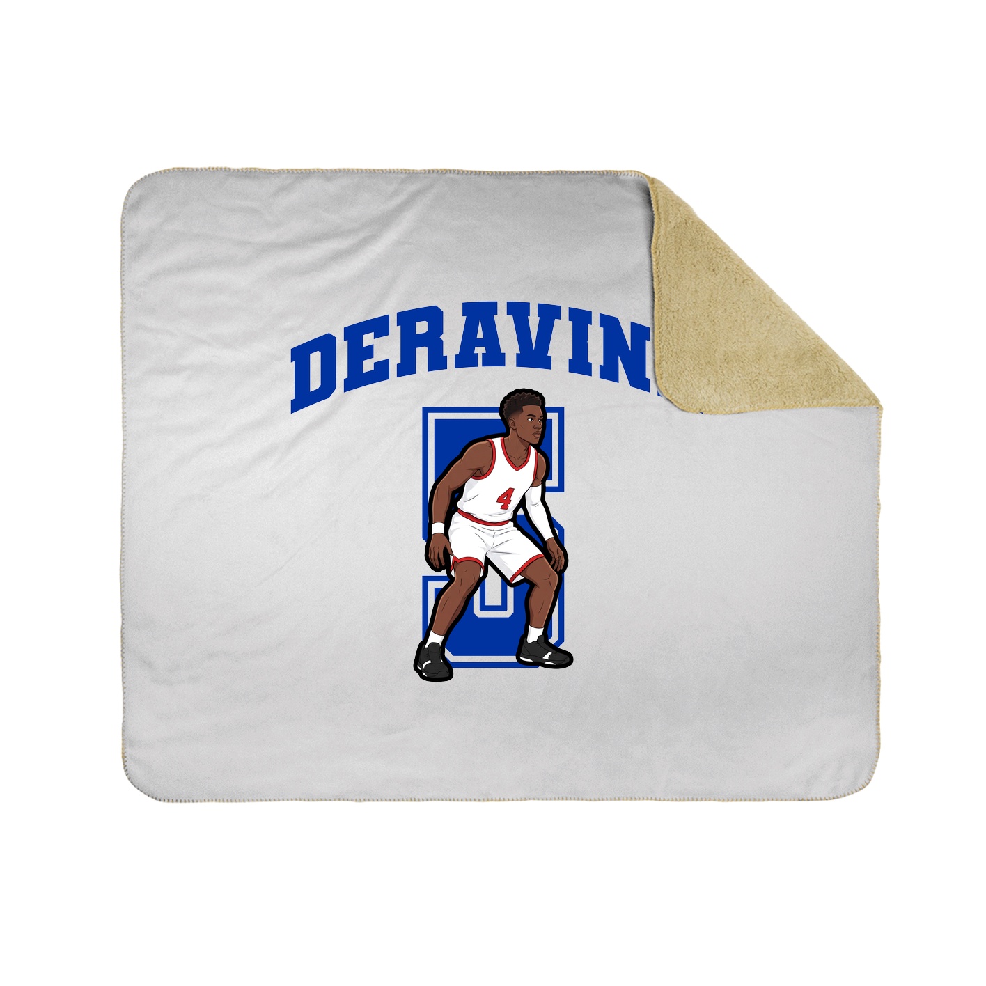 Throw Blanket — Number in White
