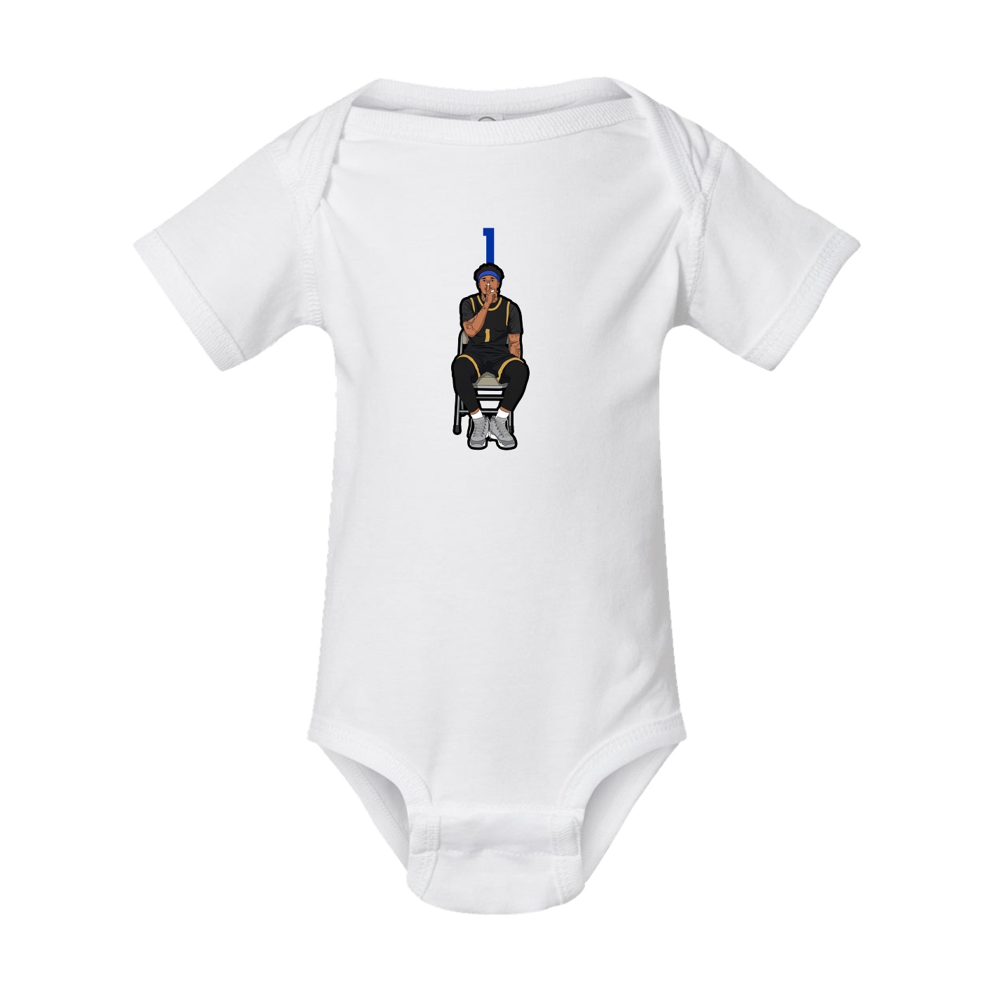 Baby Onesie — Number Top in White