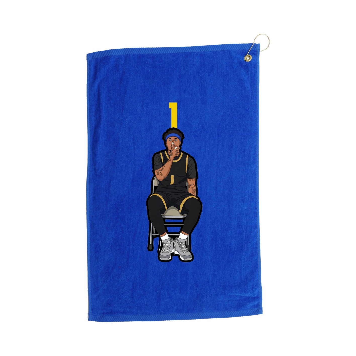 Golf Towel — Number Top in Royal