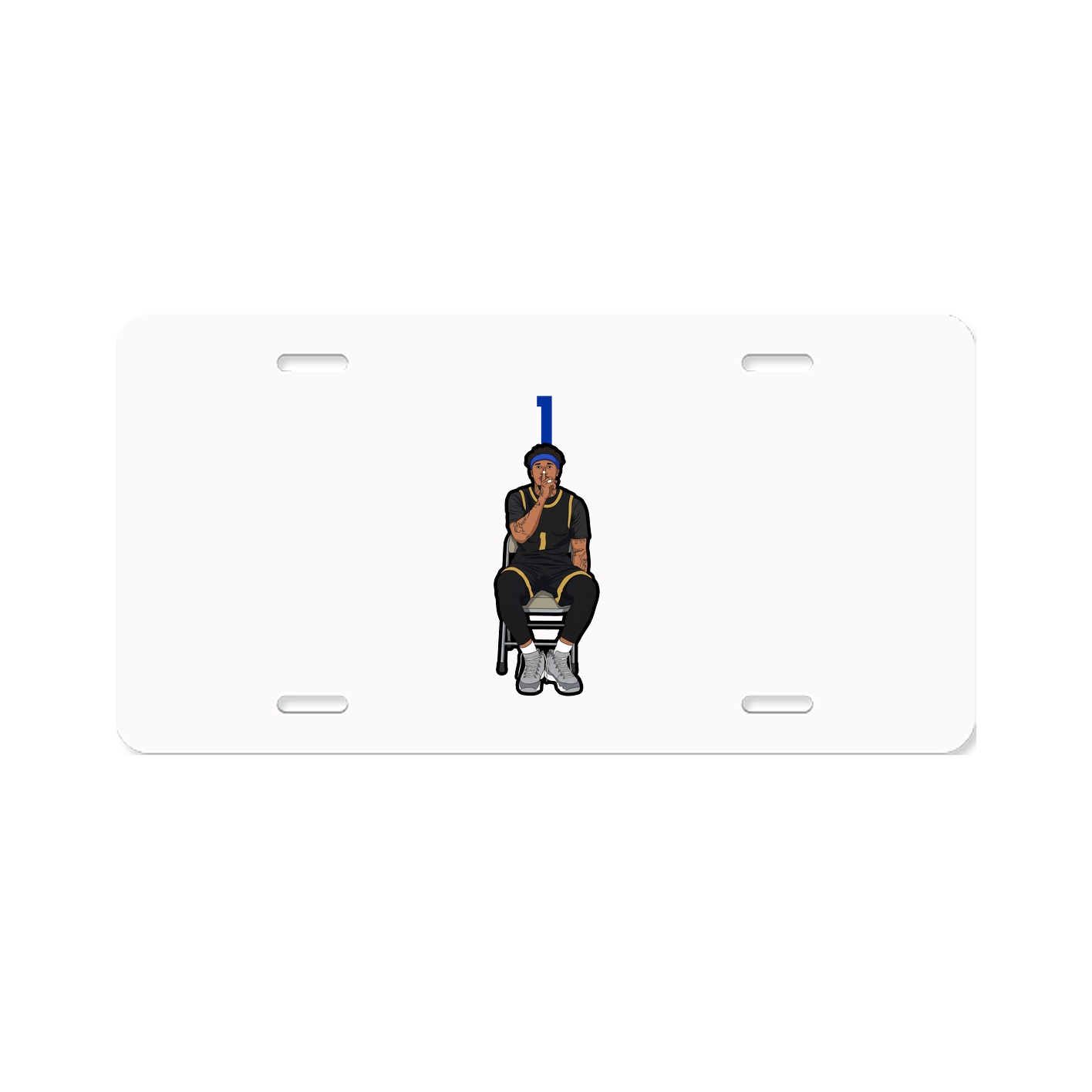 License Plate — Number Top in Classic