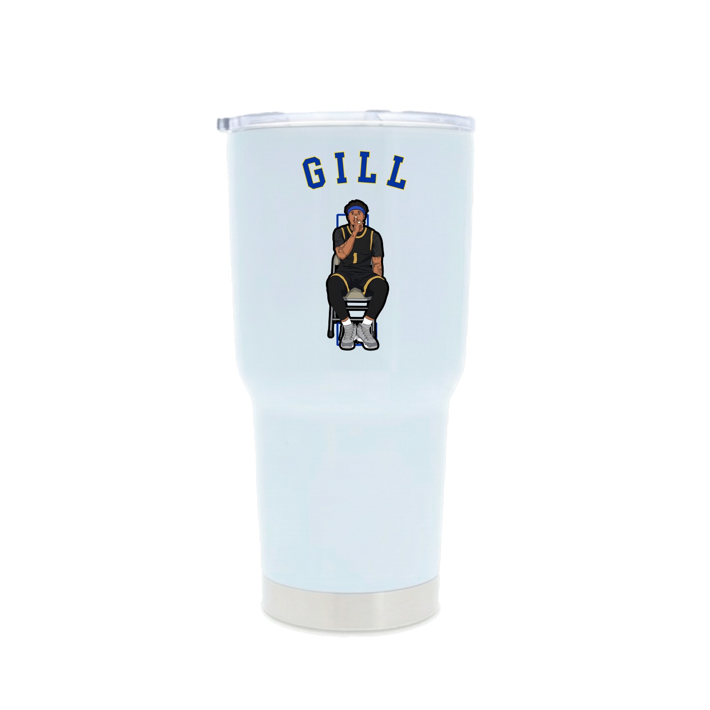 30oz Stainless Steel Tumbler — Shirsey Arch in White