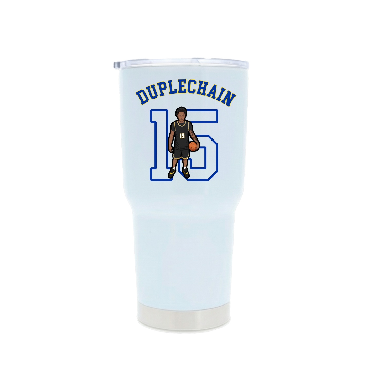 30oz Stainless Steel Tumbler — Shirsey Arch in White