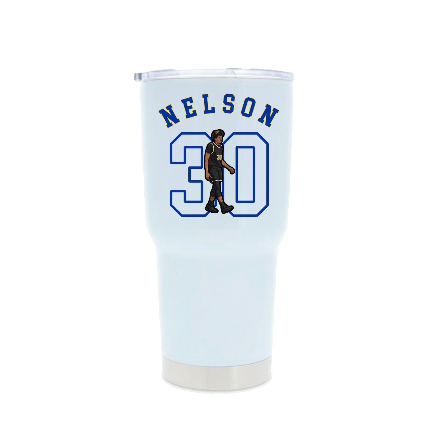 30oz Stainless Steel Tumbler — Shirsey Arch in White