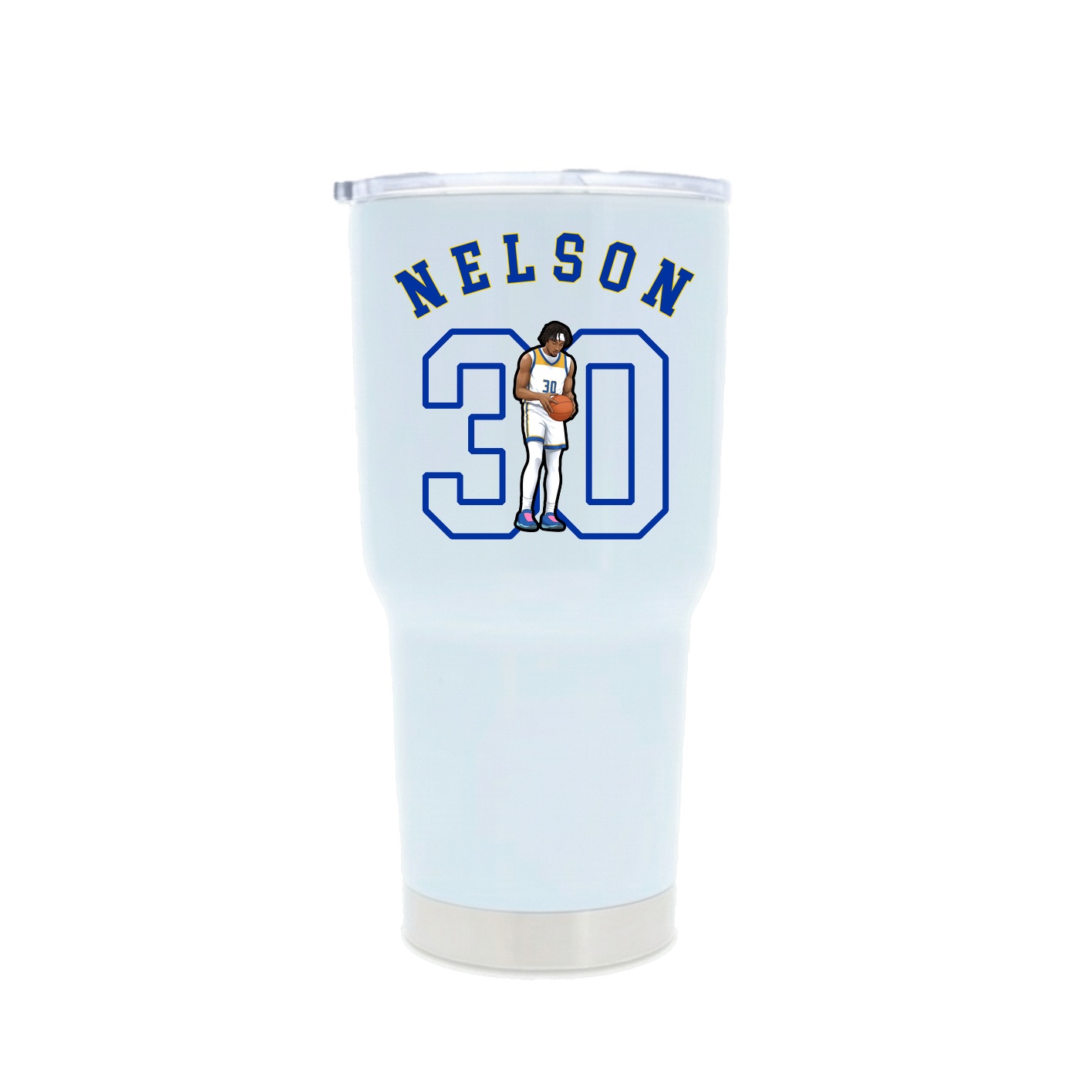 30oz Stainless Steel Tumbler — Shirsey Arch in White