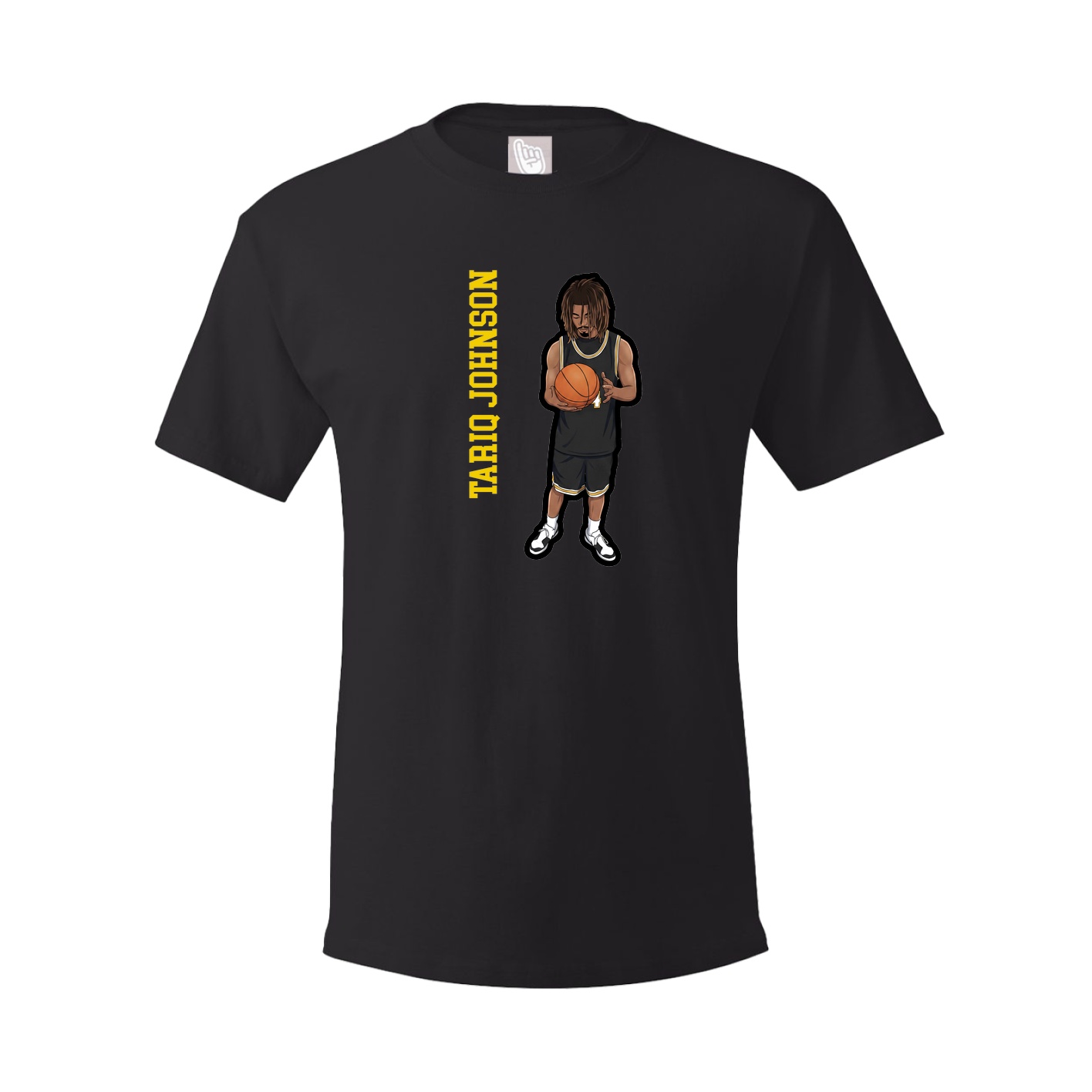 Tee — Name Vertical in Black