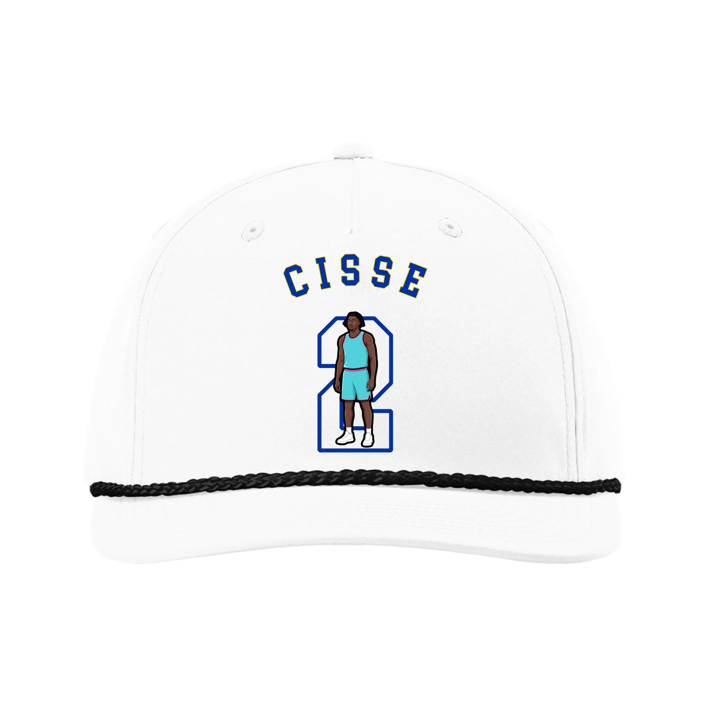 Five-Panel Classic Rope Cap — Shirsey Arch in White
