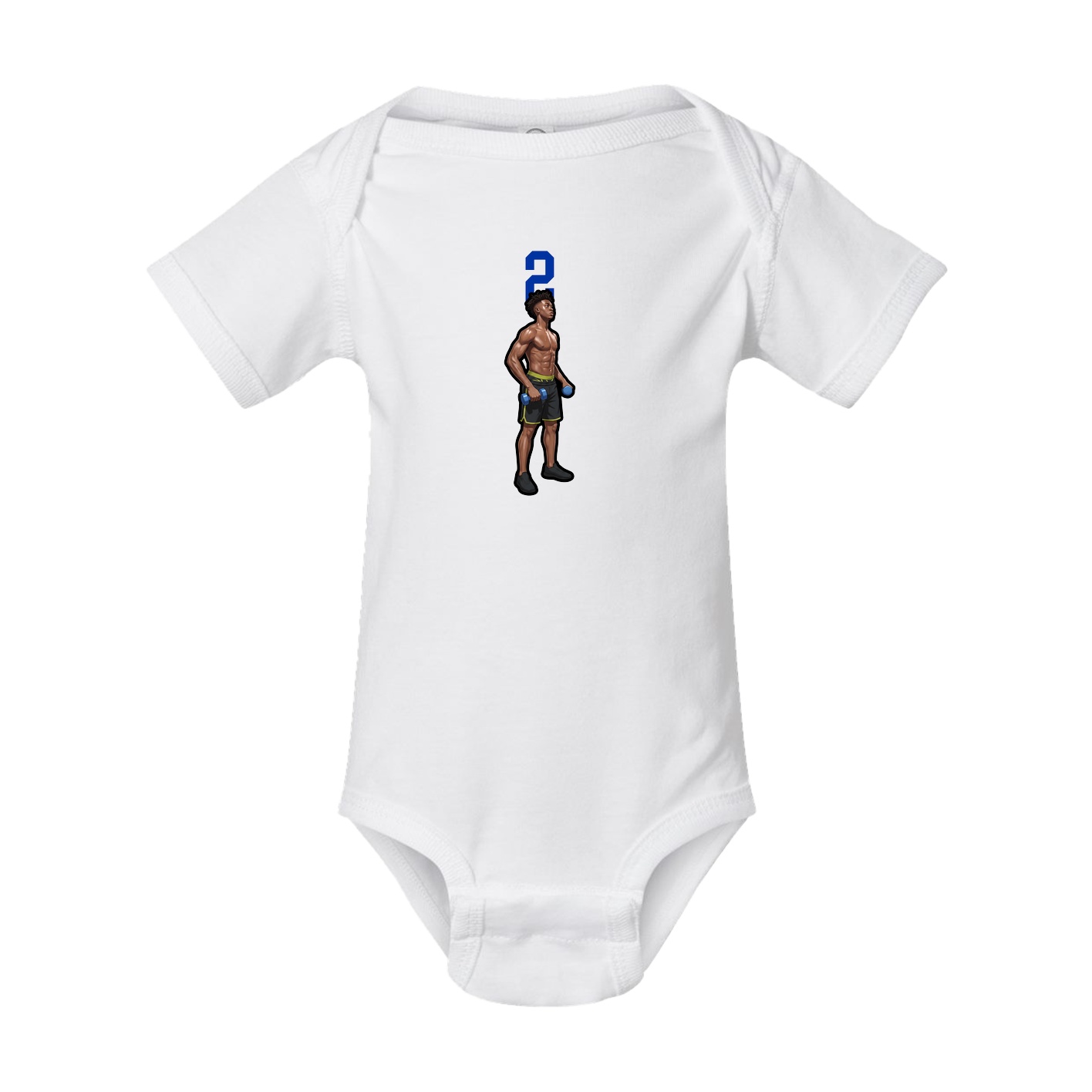 Baby Onesie — Number Top in White