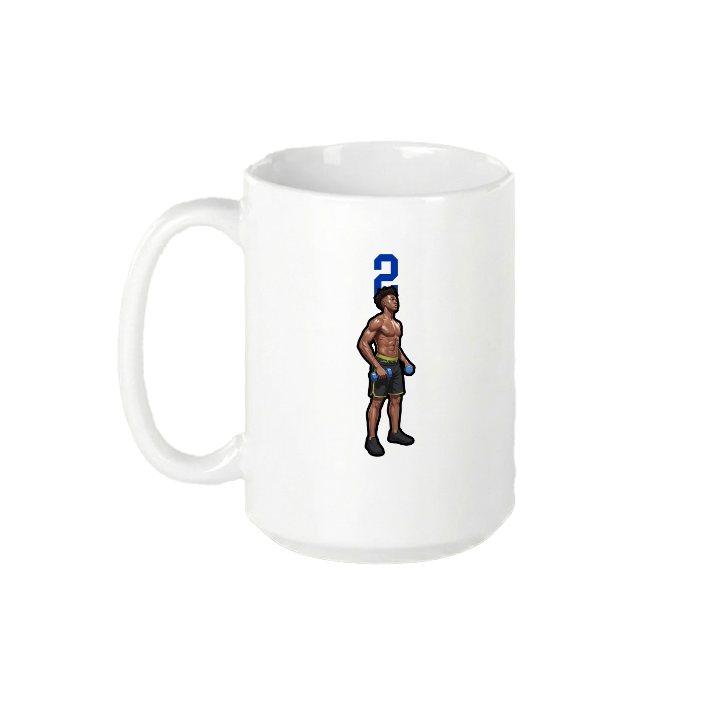 15oz Coffee Mug — Number Top in White