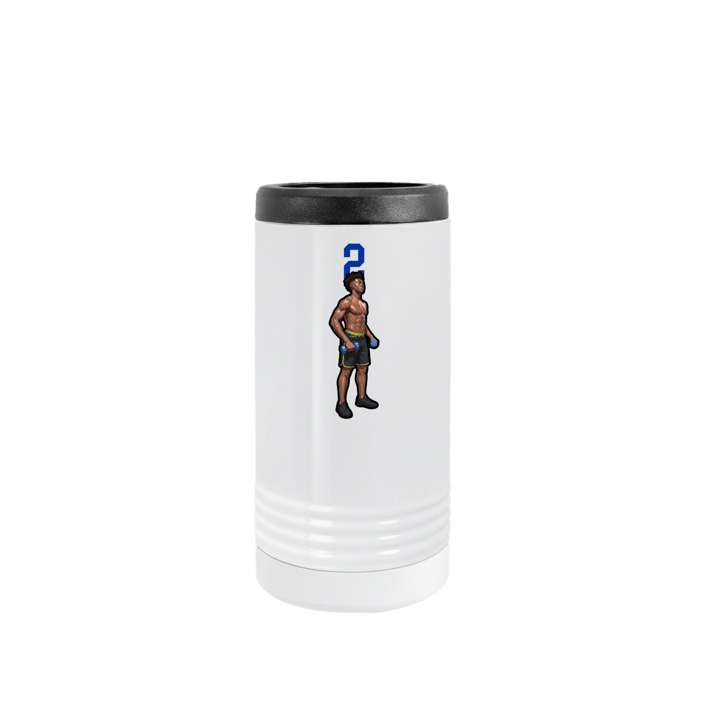 Slim Beverage Holder — Number Top in White
