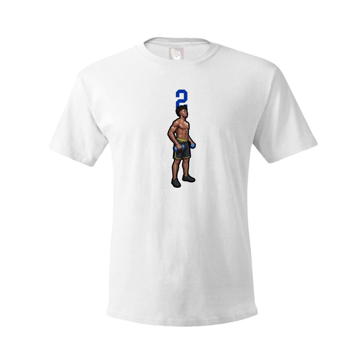Youth Tee — Number Top in White
