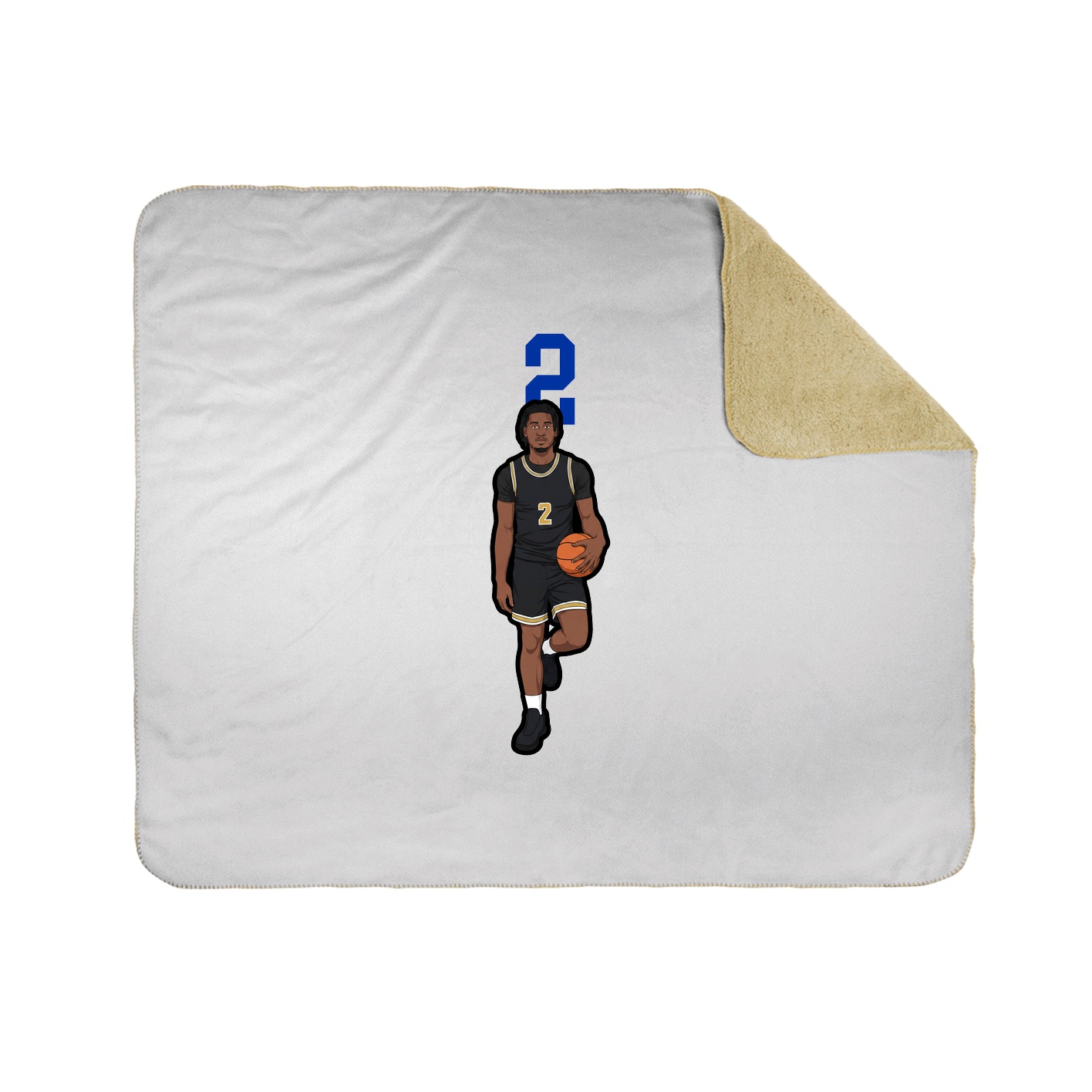 Throw Blanket — Number Top in White