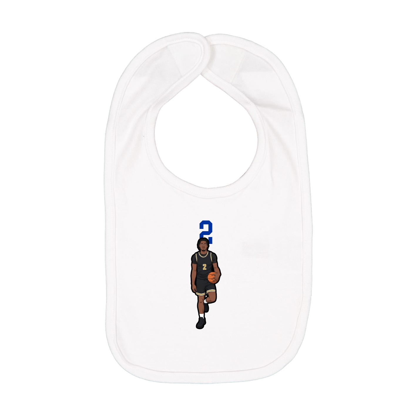 Infant Bib — Number Top in White